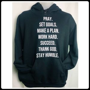 Pray set goal hoodies NWOT Sz Men’s M & L unisex